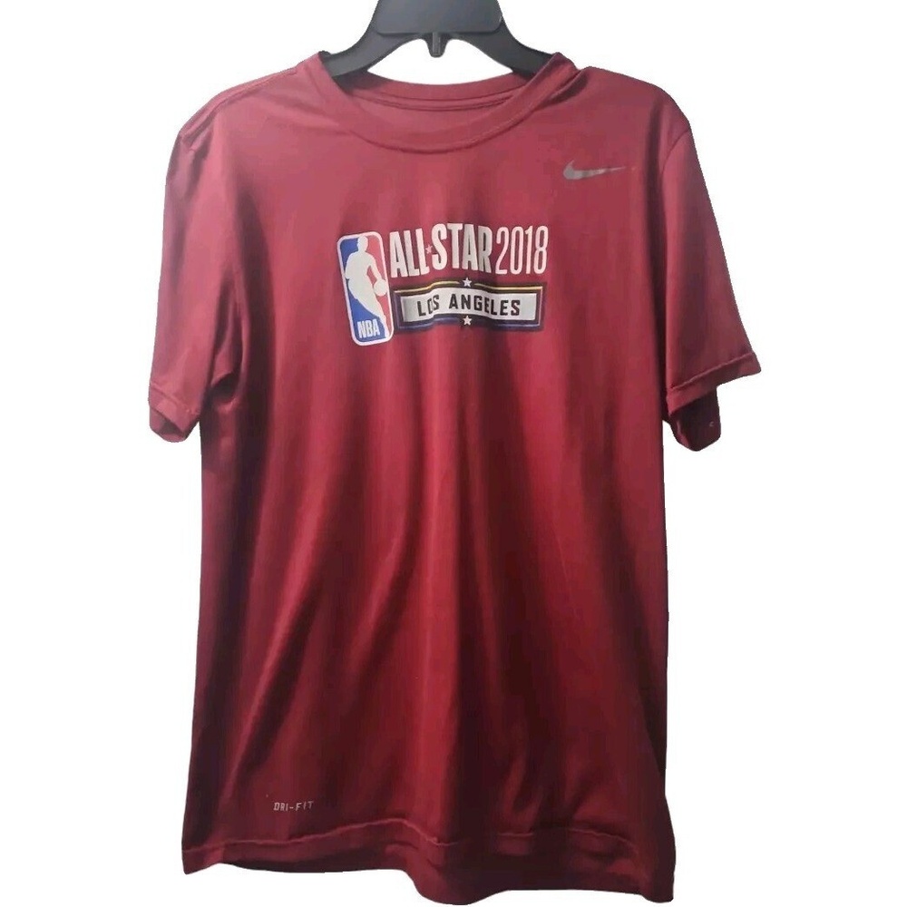 Nike Mens Size M All Star Men 2018 NBA Los Angeles T-Shirt‎ Red Short Sleeve
